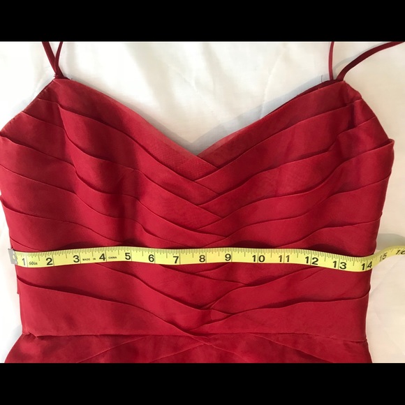 Fine Feathers red silk ball gown size 4 - Picture 5 of 15